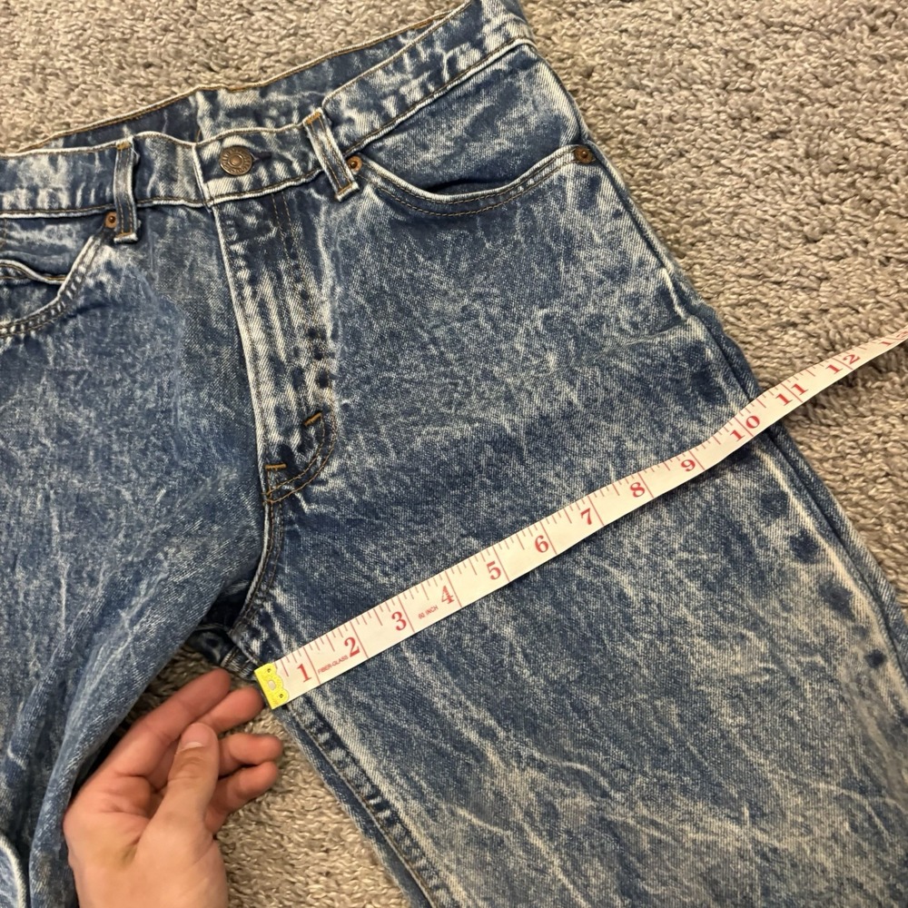 Vintage Levi's 550 Jeans USA Acid Wash Orange Tab 28x32 Made In USA 80's 90's - Picture 3 of 14